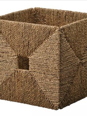 IKEA KNIPSA Seagrass Storage Basket - Brown